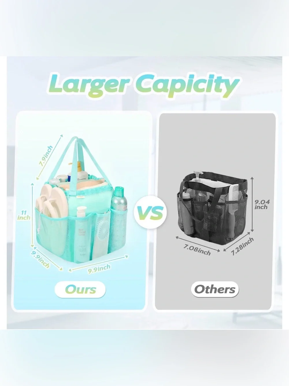 Amazon Mint Mesh Bath & Body Caddy Organizer